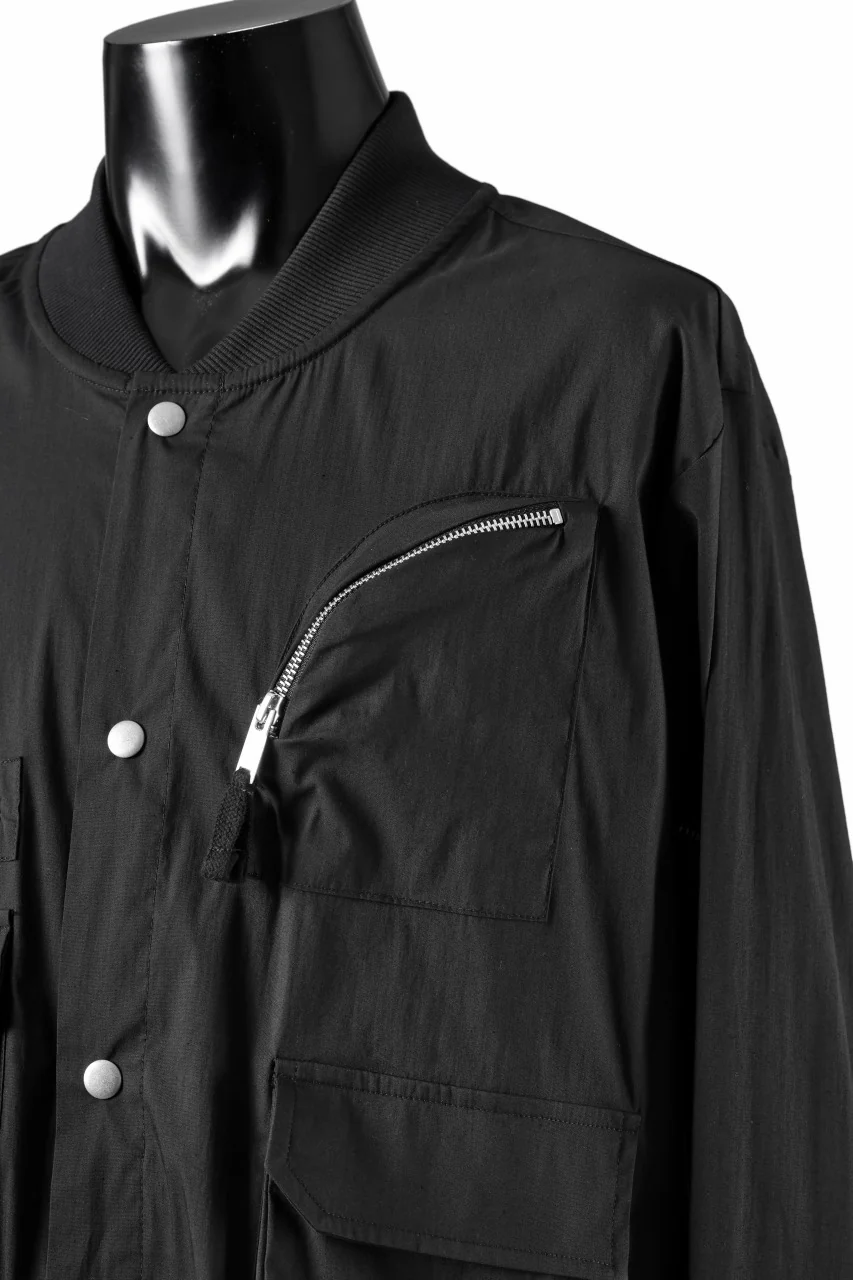 thom/krom WORK POCKET JACKET / ELASTIC COTTON & POLYAMIDE (BLACK) - Image 18