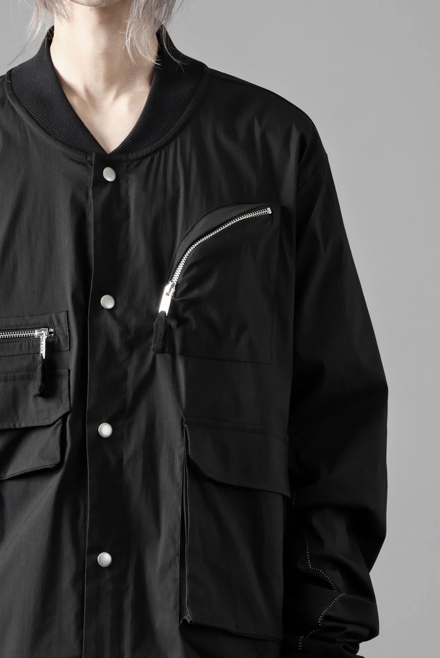 thom/krom WORK POCKET JACKET / ELASTIC COTTON & POLYAMIDE (BLACK) - Image 22