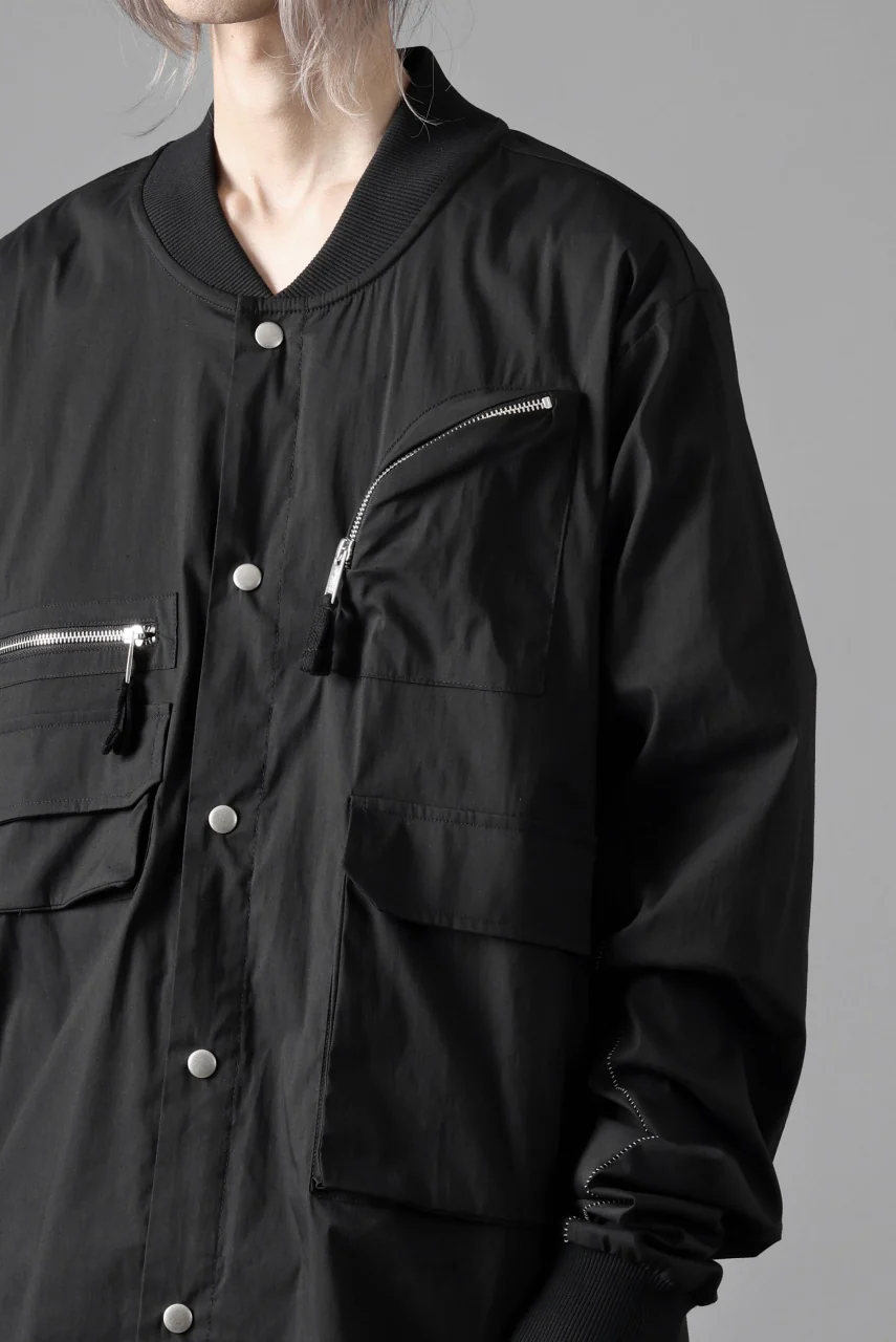 thom/krom WORK POCKET JACKET / ELASTIC COTTON & POLYAMIDE (BLACK) - Image 23