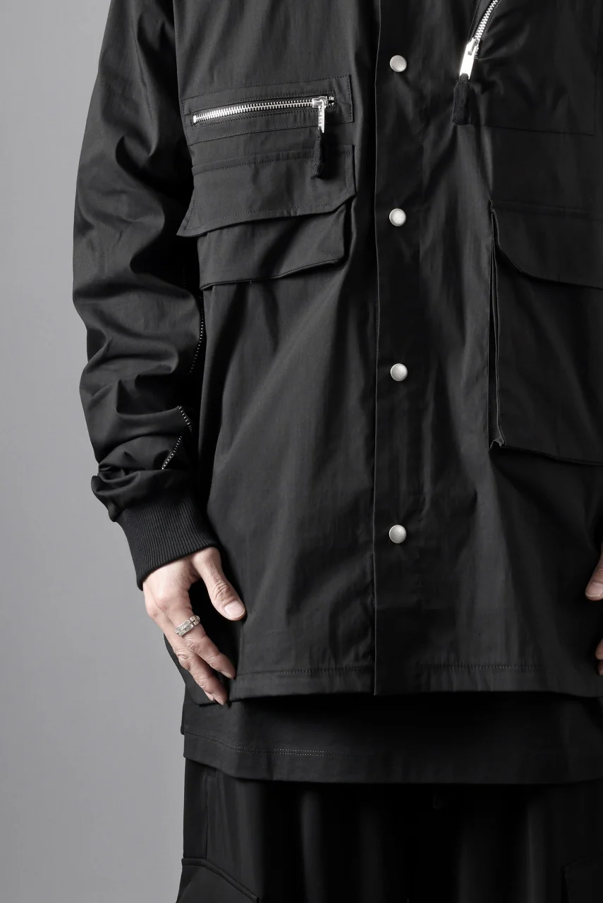 thom/krom WORK POCKET JACKET / ELASTIC COTTON & POLYAMIDE (BLACK) - Image 24