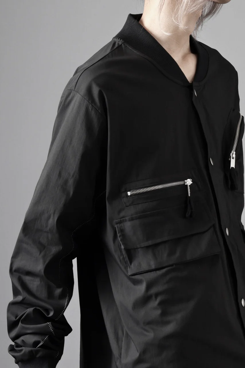 thom/krom WORK POCKET JACKET / ELASTIC COTTON & POLYAMIDE (BLACK) - Image 25