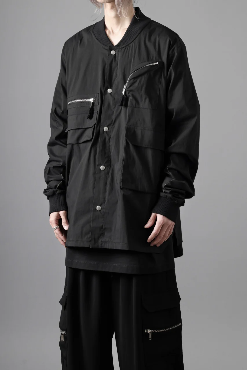 thom/krom WORK POCKET JACKET / ELASTIC COTTON & POLYAMIDE (BLACK) - Image 3