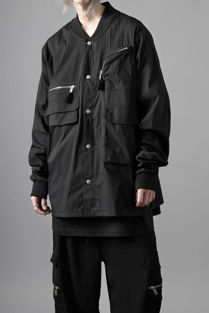 thom/krom WORK POCKET JACKET / ELASTIC COTTON & POLYAMIDE (BLACK) - Image 5