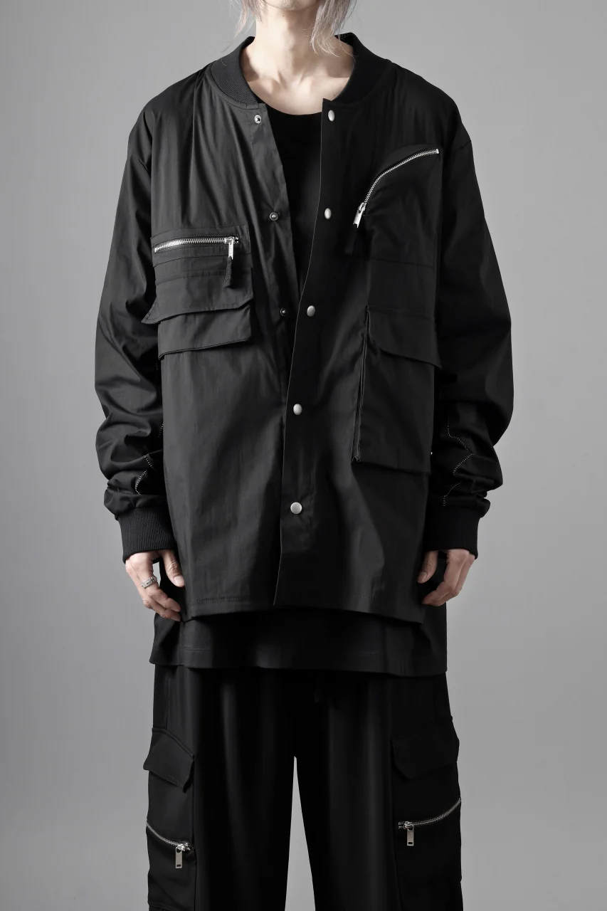 thom/krom WORK POCKET JACKET / ELASTIC COTTON & POLYAMIDE (BLACK) - Image 6