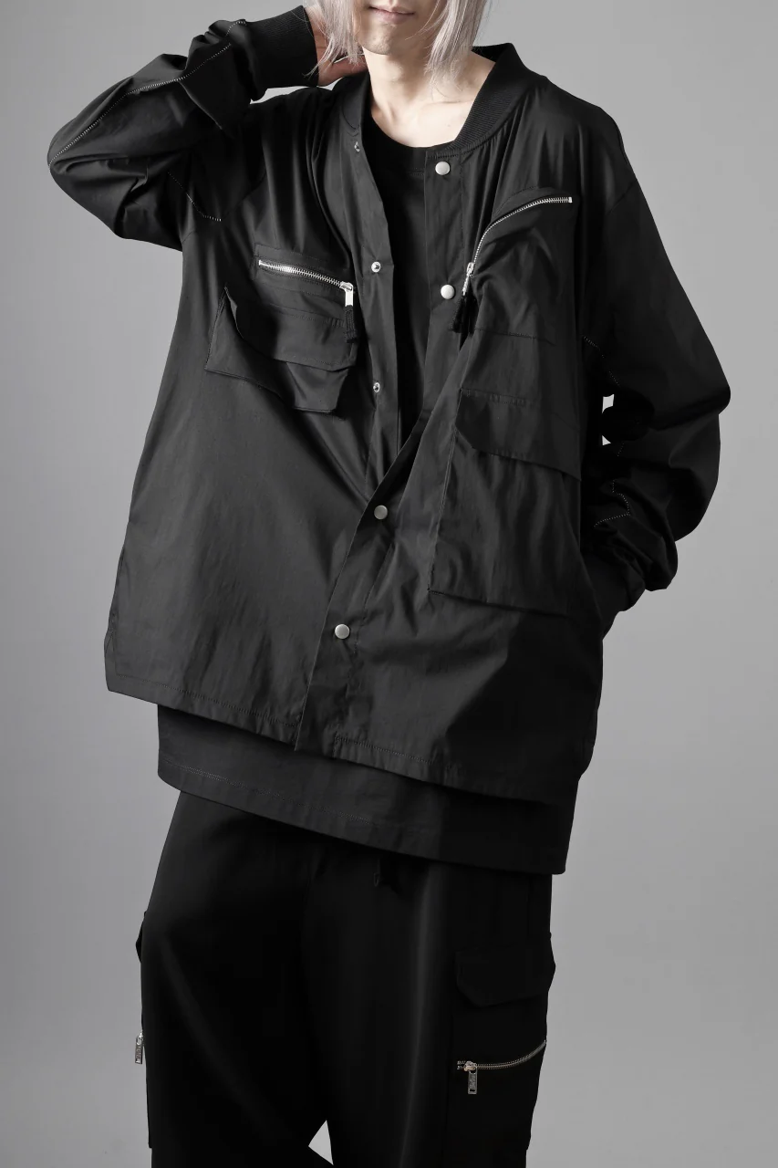 thom/krom WORK POCKET JACKET / ELASTIC COTTON & POLYAMIDE (BLACK) - Image 7