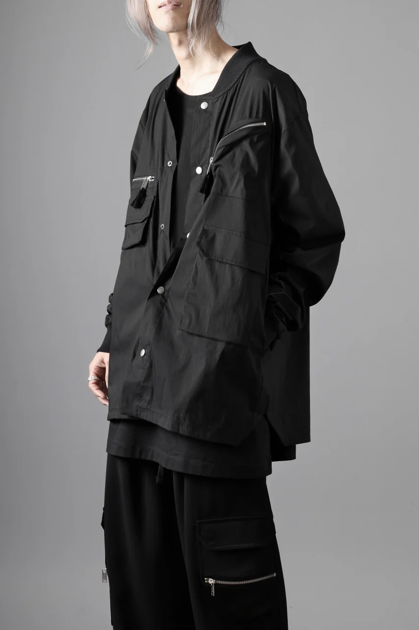 thom/krom WORK POCKET JACKET / ELASTIC COTTON & POLYAMIDE (BLACK) - Image 8