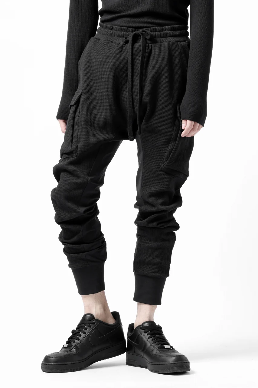 thom/krom WORKED EASY JOGGER PANTS / WAFFLE JERSEY (BLACK) - Image 13