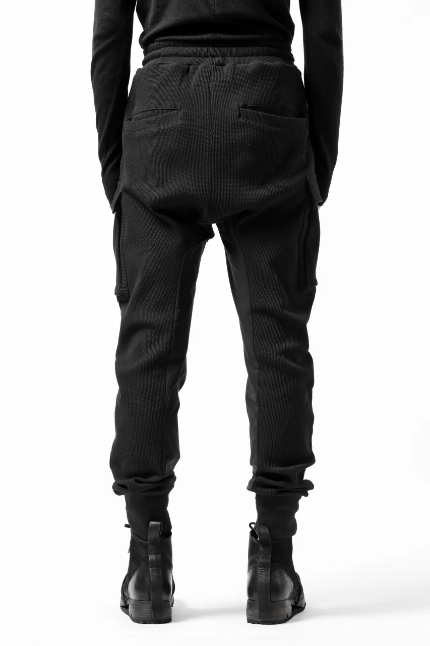 thom/krom WORKED EASY JOGGER PANTS / WAFFLE JERSEY (BLACK) - Image 5