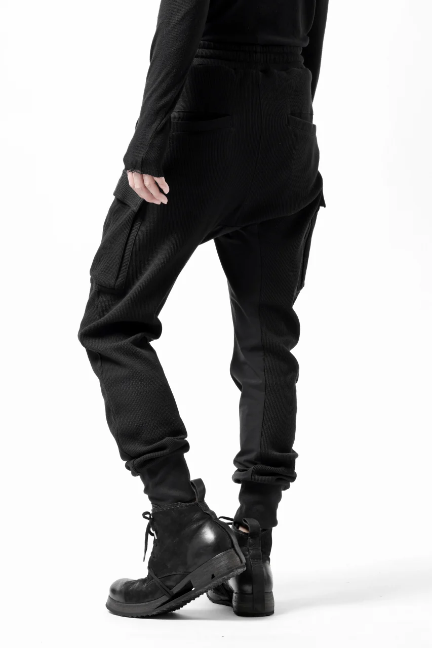 thom/krom WORKED EASY JOGGER PANTS / WAFFLE JERSEY (BLACK) - Image 6