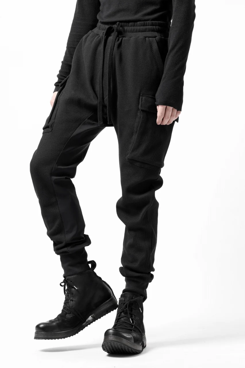 thom/krom WORKED EASY JOGGER PANTS / WAFFLE JERSEY (BLACK) - Image 7