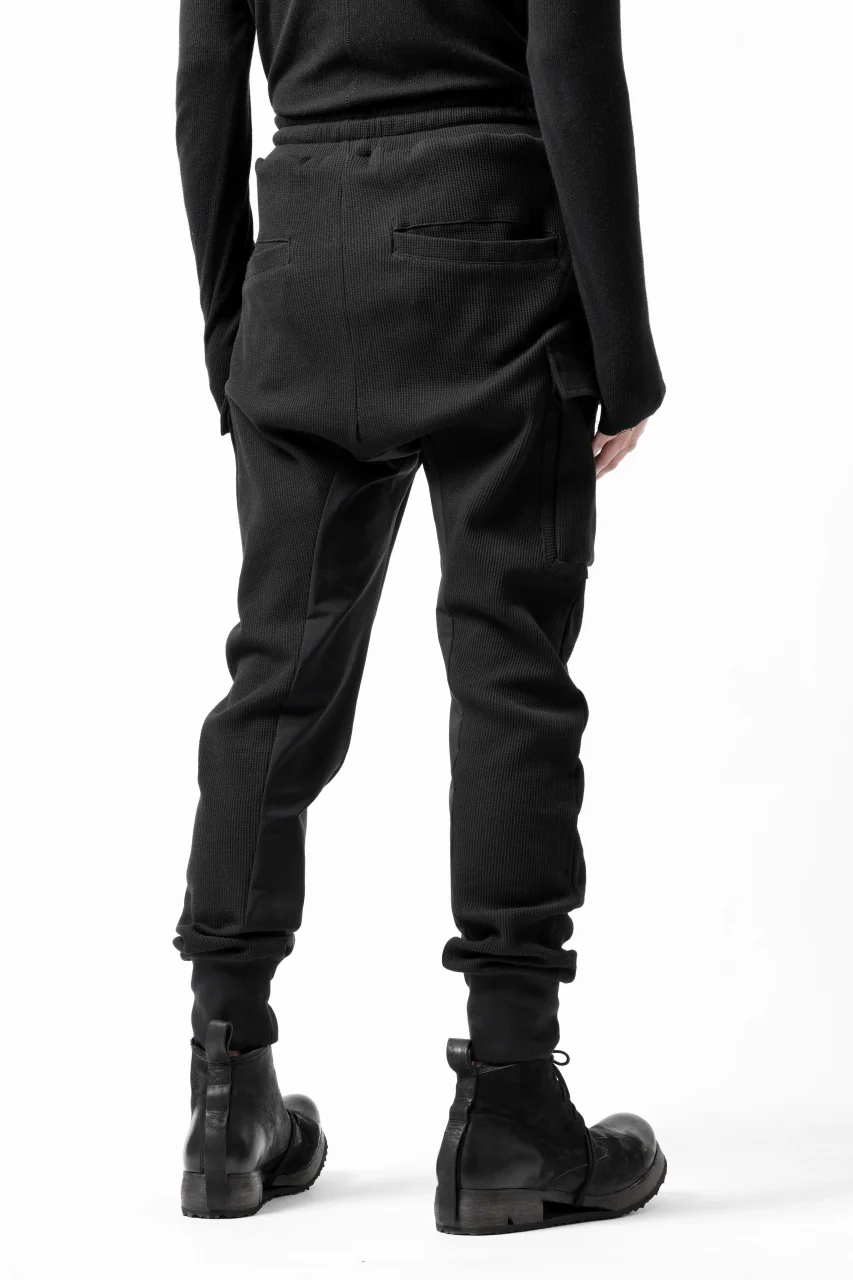 thom/krom WORKED EASY JOGGER PANTS / WAFFLE JERSEY (BLACK) - Image 9