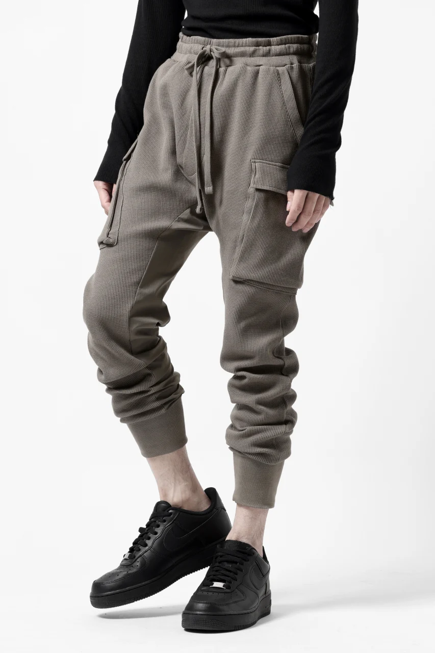 thom/krom WORKED EASY JOGGER PANTS / WAFFLE JERSEY (FOSSIL) - Image 2