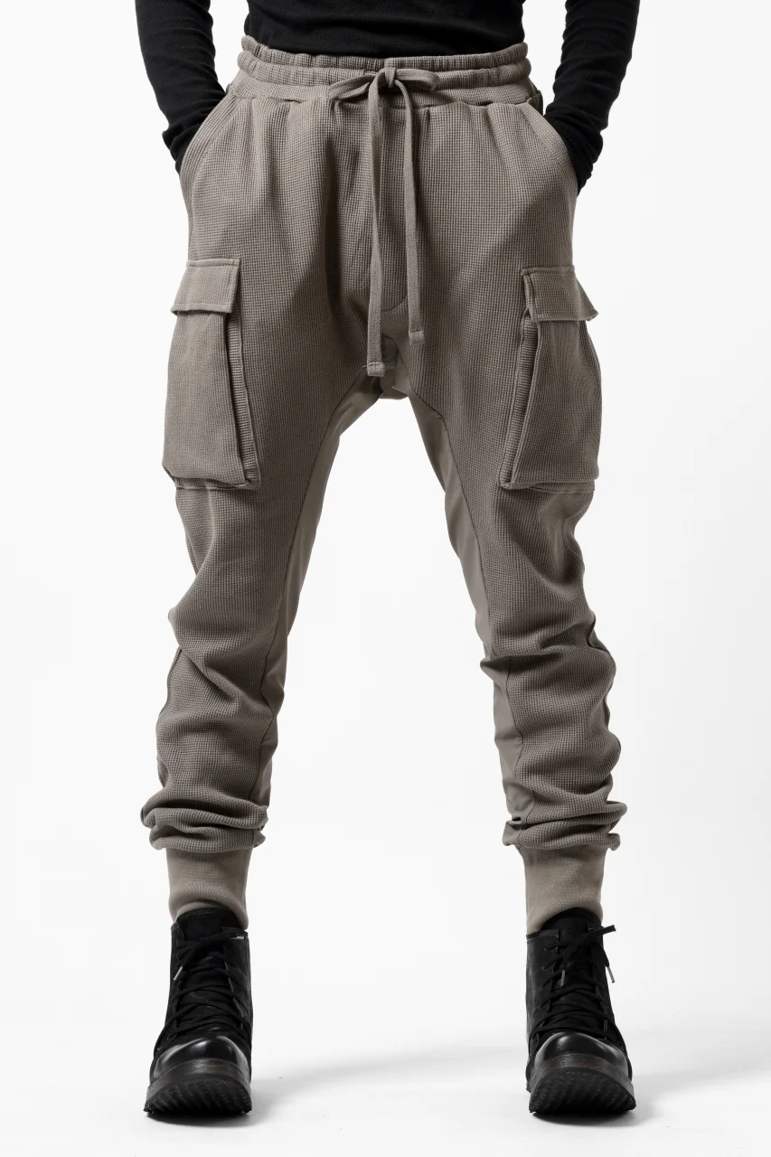 thom/krom WORKED EASY JOGGER PANTS / WAFFLE JERSEY (FOSSIL) - Image 3