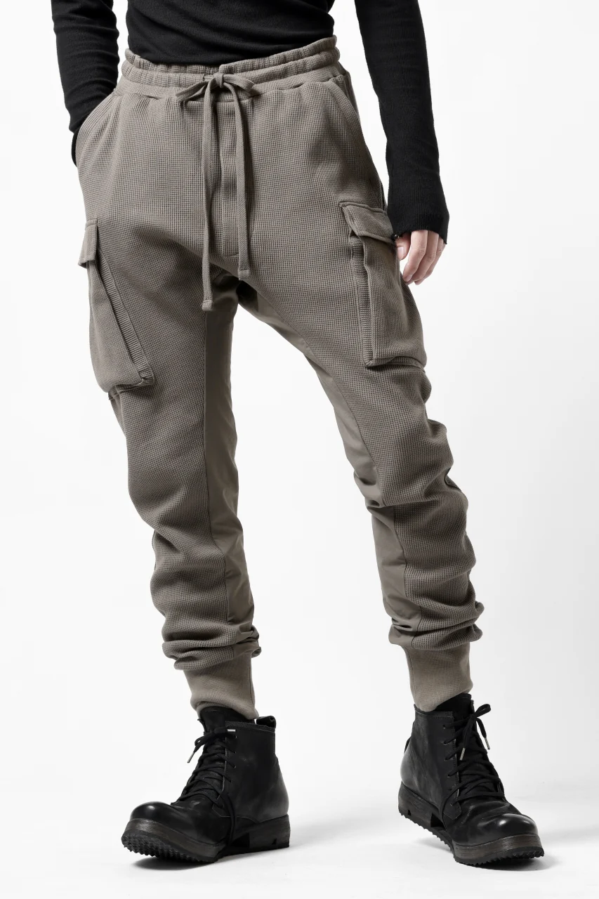 thom/krom WORKED EASY JOGGER PANTS / WAFFLE JERSEY (FOSSIL) - Image 5