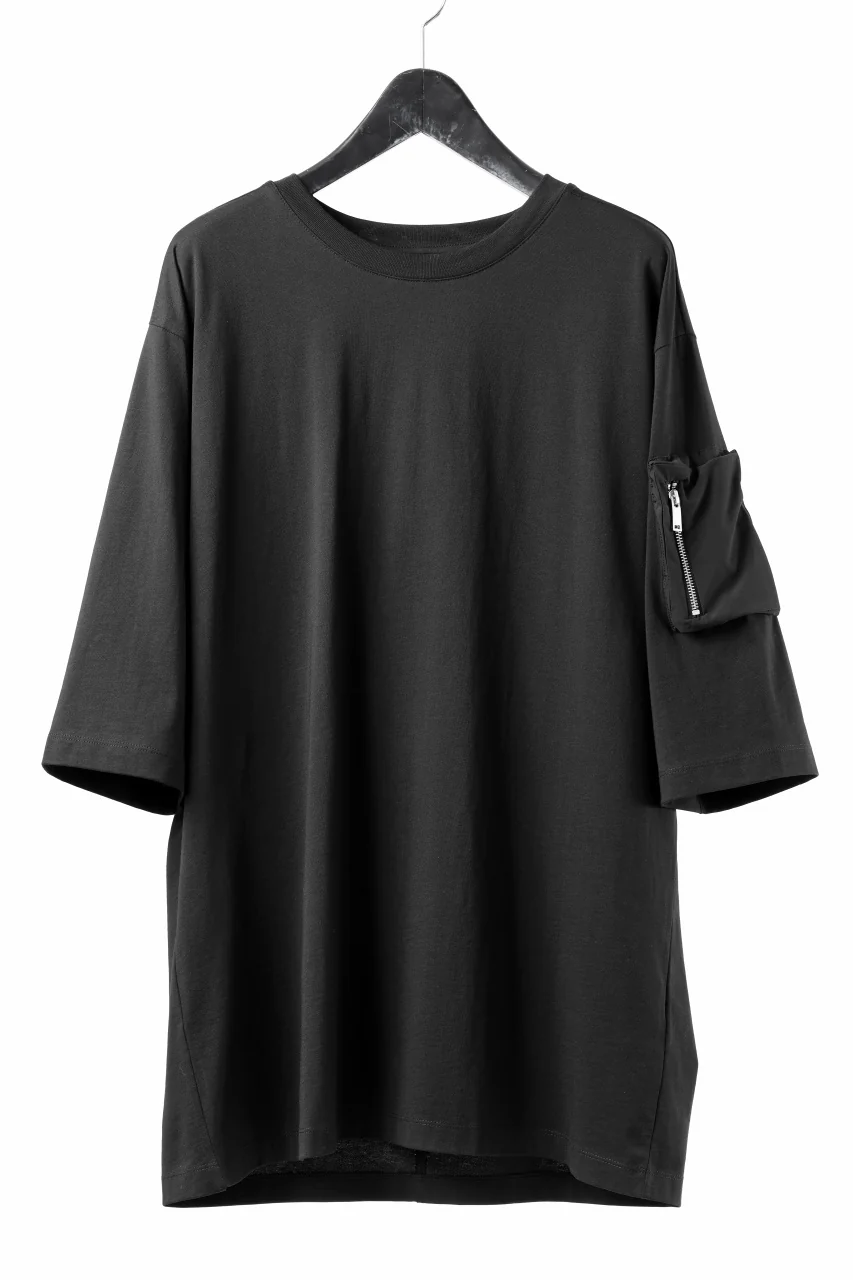 thom/krom ZIP POCKET SHORT SLEEVE TEE / COTTON JERSEY (BLACK)