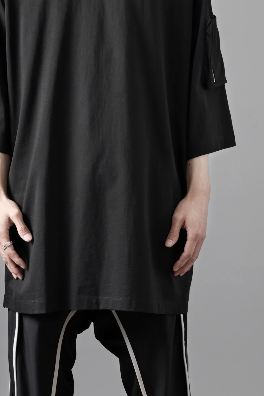 thom/krom ZIP POCKET SHORT SLEEVE TEE / COTTON JERSEY (BLACK) - Image 15