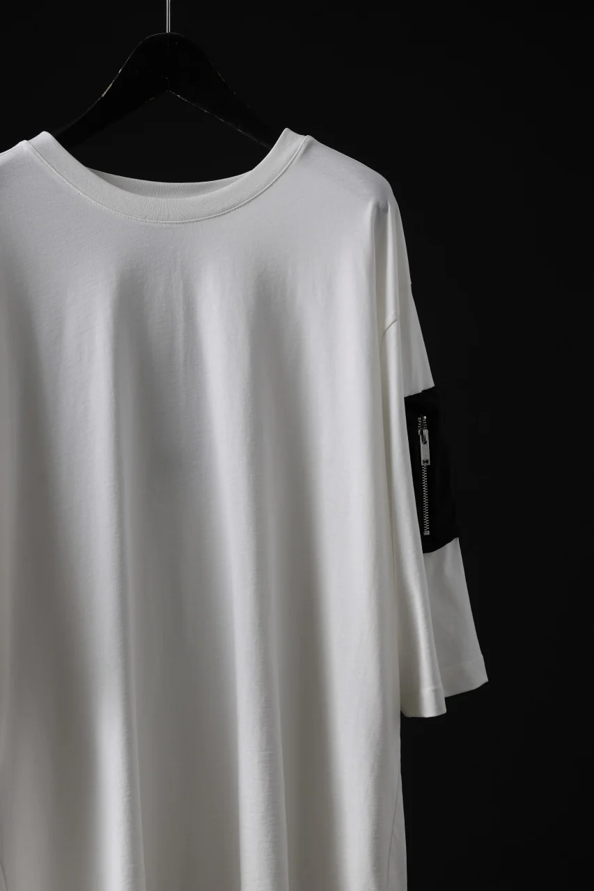 thom/krom ZIP POCKET SHORT SLEEVE TEE / COTTON JERSEY (CREAM) - Image 11