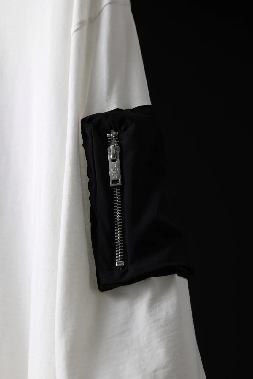 thom/krom ZIP POCKET SHORT SLEEVE TEE / COTTON JERSEY (CREAM) - Image 15