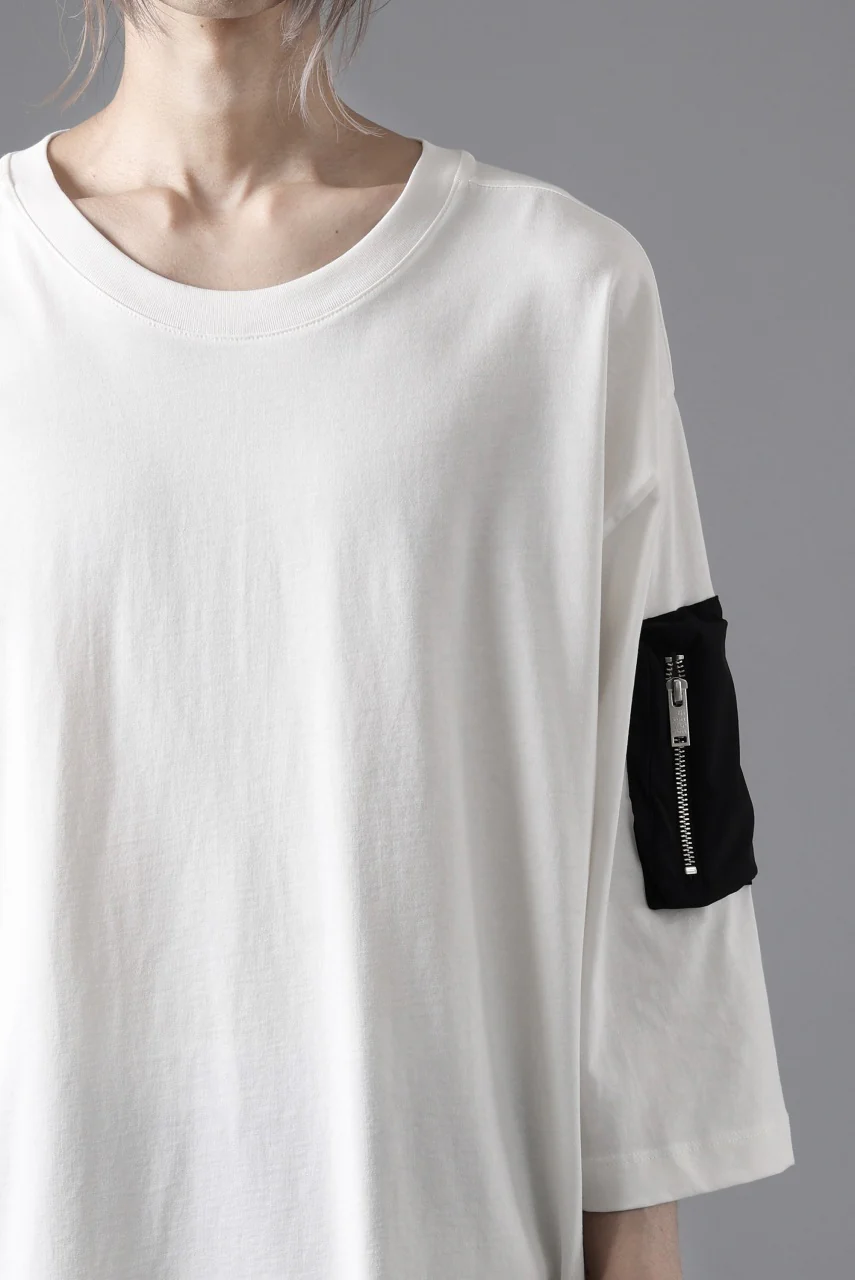 thom/krom ZIP POCKET SHORT SLEEVE TEE / COTTON JERSEY (CREAM) - Image 17