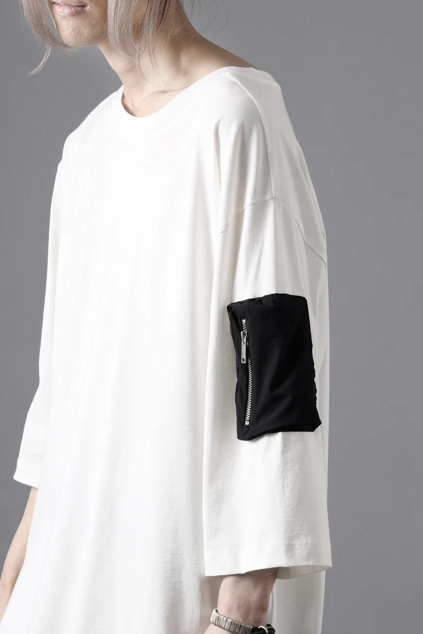 thom/krom ZIP POCKET SHORT SLEEVE TEE / COTTON JERSEY (CREAM) - Image 18