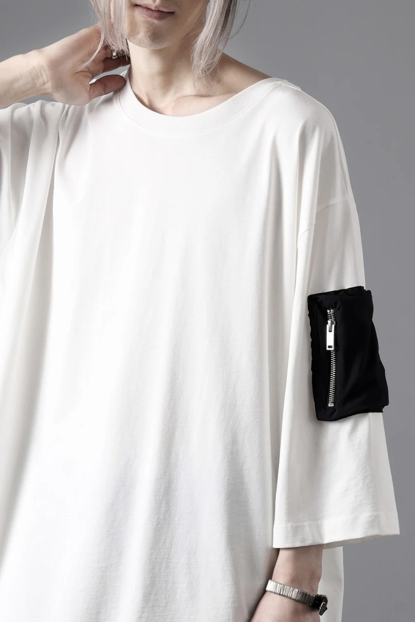 thom/krom ZIP POCKET SHORT SLEEVE TEE / COTTON JERSEY (CREAM) - Image 19