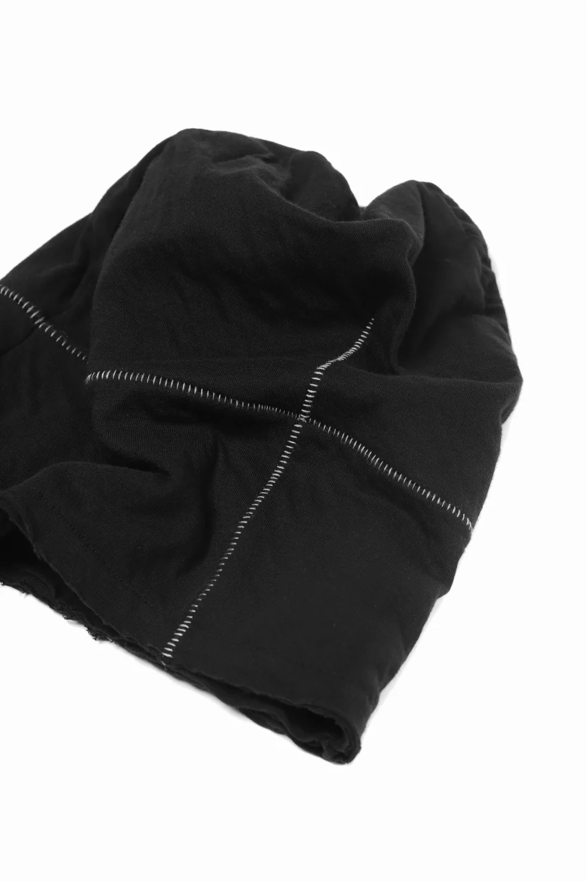 thomkrom BEANY CAP / OVERLOCK STITCHED JERSEY (BLACK) - Image 10