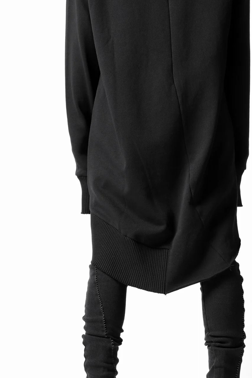 thomkrom BRUSHED BACK LONG HOODIE / FRENCH-TERRY (BLACK) - Image 11