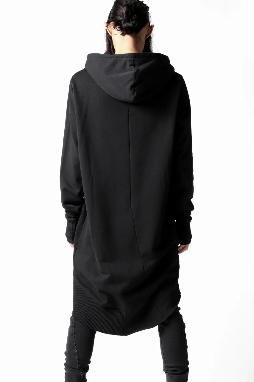 thomkrom BRUSHED BACK LONG HOODIE / FRENCH-TERRY (BLACK) - Image 17
