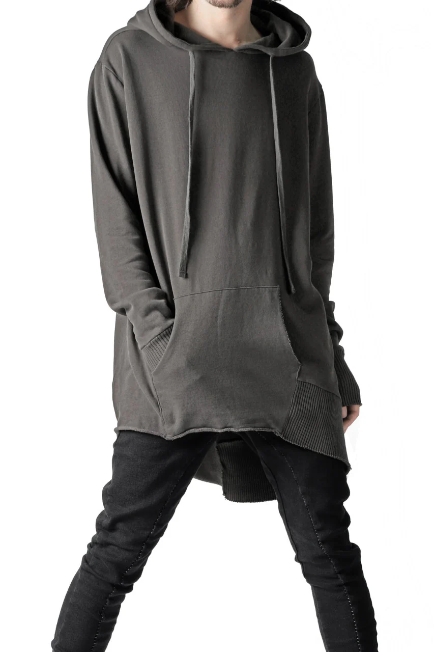 thomkrom BRUSHED BACK LONG HOODIE / FRENCH-TERRY (TAUPE) - Image 3