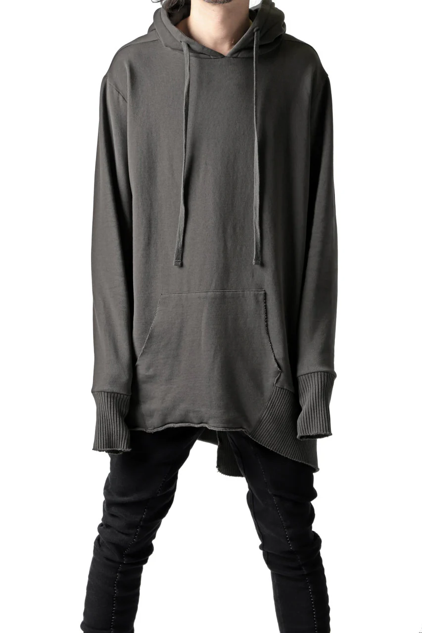 thomkrom BRUSHED BACK LONG HOODIE / FRENCH-TERRY (TAUPE) - Image 4