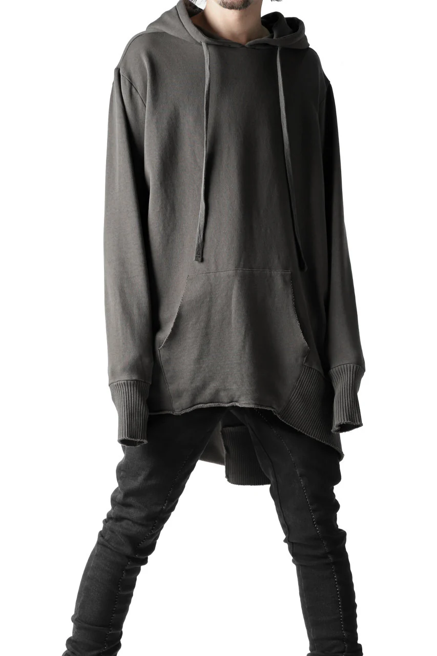 thomkrom BRUSHED BACK LONG HOODIE / FRENCH-TERRY (TAUPE) - Image 5