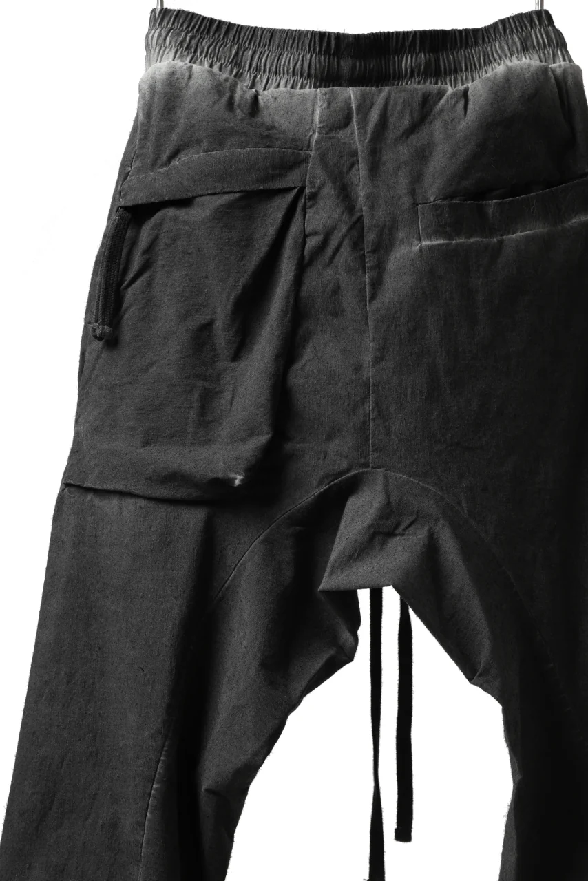 thomkrom DROP CROTCH JOGGER PANTS / DYEING ELASTIC WOVEN (BLACK OIL) - Image 13