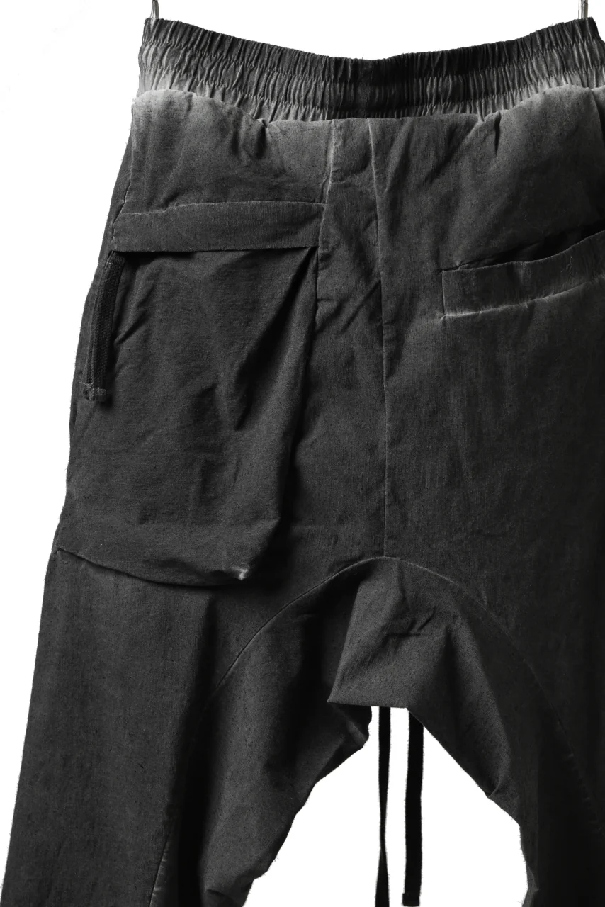 thomkrom DROP CROTCH JOGGER PANTS / DYEING ELASTIC WOVEN (BLACK OIL) - Image 14