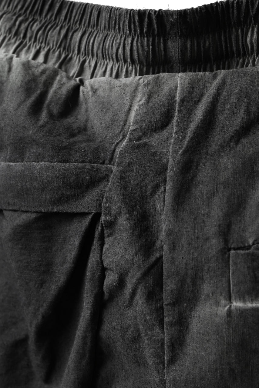 thomkrom DROP CROTCH JOGGER PANTS / DYEING ELASTIC WOVEN (BLACK OIL) - Image 15