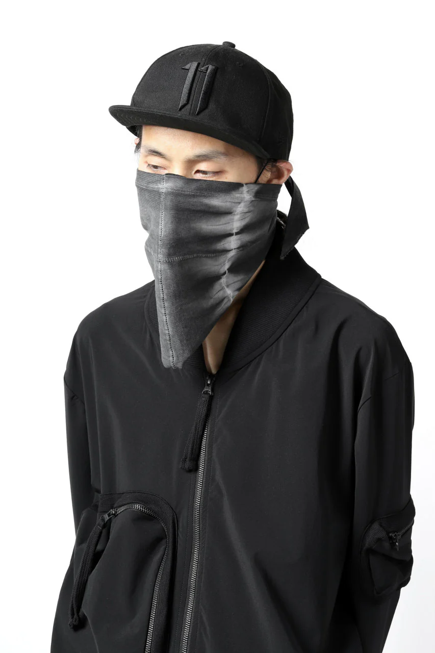 thomkrom DYEING JERSEY COVERED MASK / BANDANA (COLD DYE BLACK) - Image 2