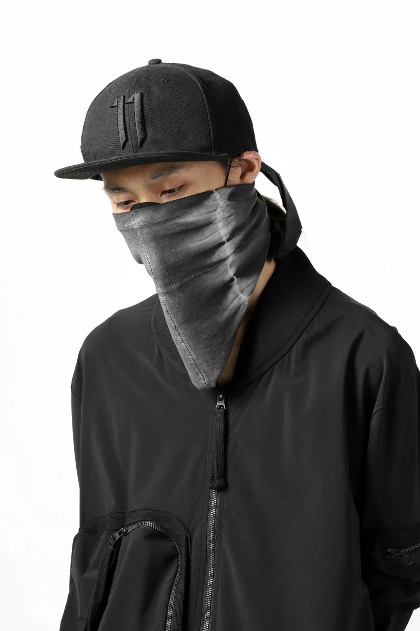 thomkrom DYEING JERSEY COVERED MASK / BANDANA (COLD DYE BLACK) - Image 3