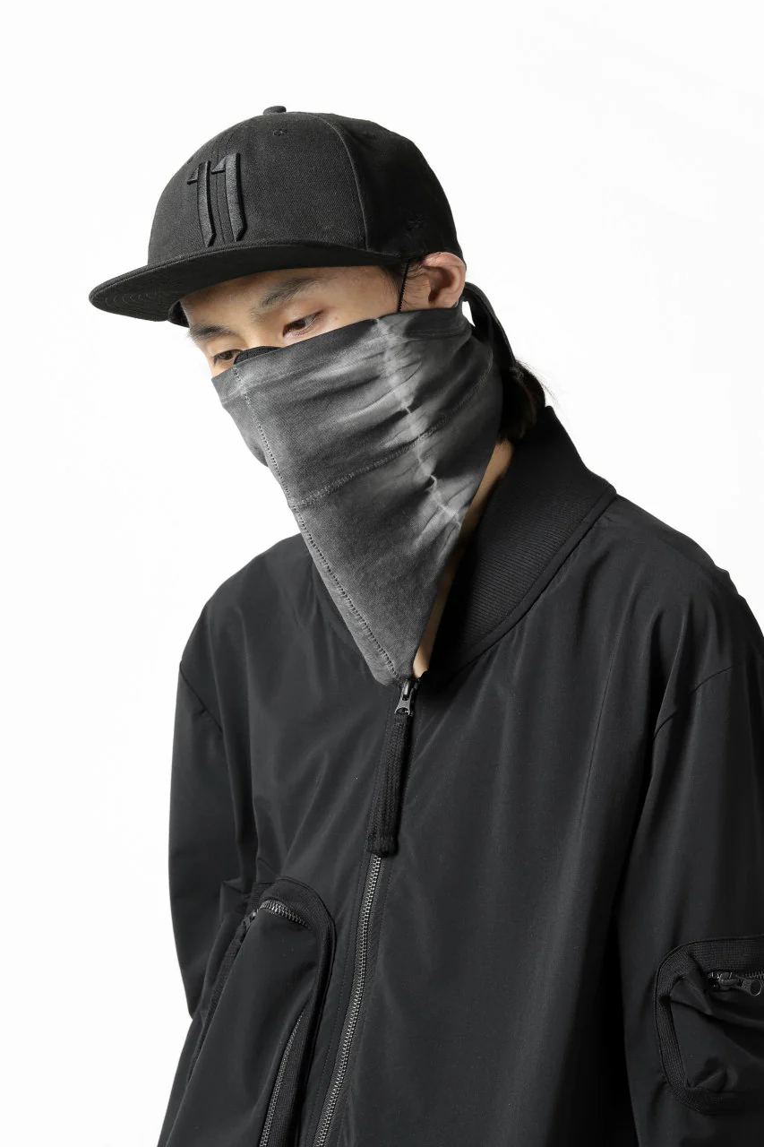 thomkrom DYEING JERSEY COVERED MASK / BANDANA (COLD DYE BLACK) - Image 4