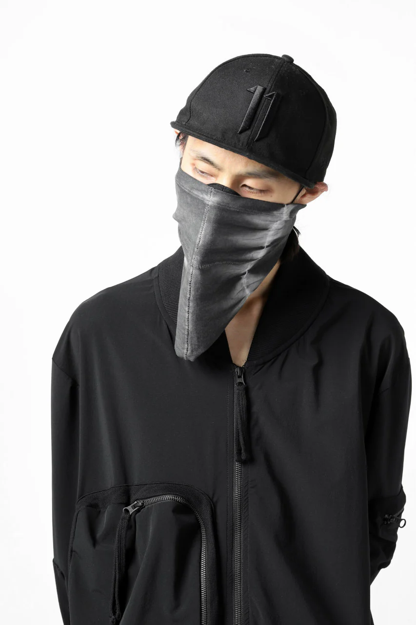 thomkrom DYEING JERSEY COVERED MASK / BANDANA (COLD DYE BLACK) - Image 5