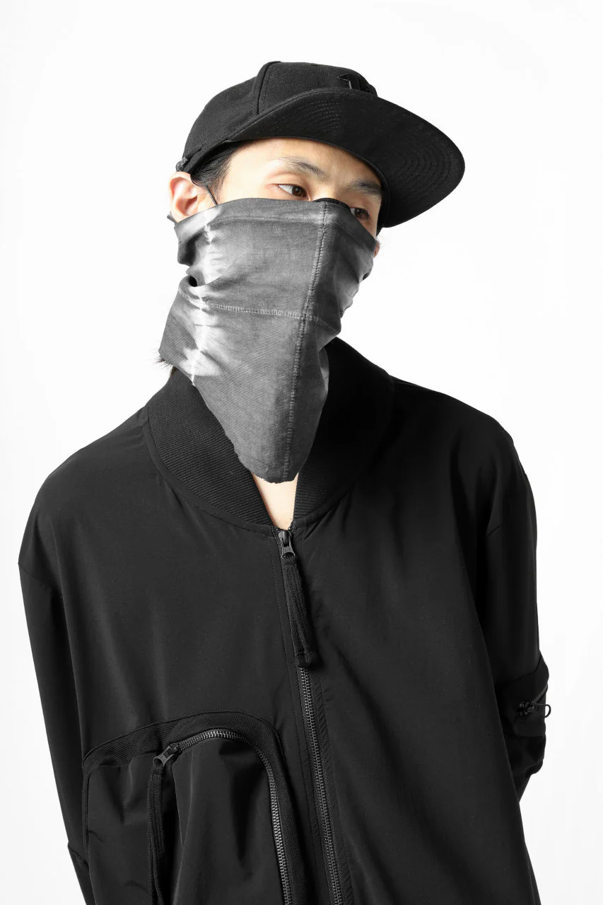 thomkrom DYEING JERSEY COVERED MASK / BANDANA (COLD DYE BLACK) - Image 6