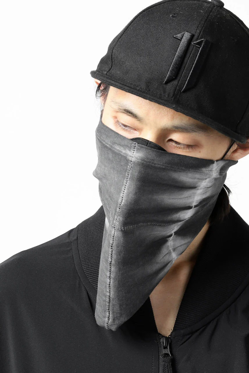 thomkrom DYEING JERSEY COVERED MASK / BANDANA (COLD DYE BLACK) - Image 7