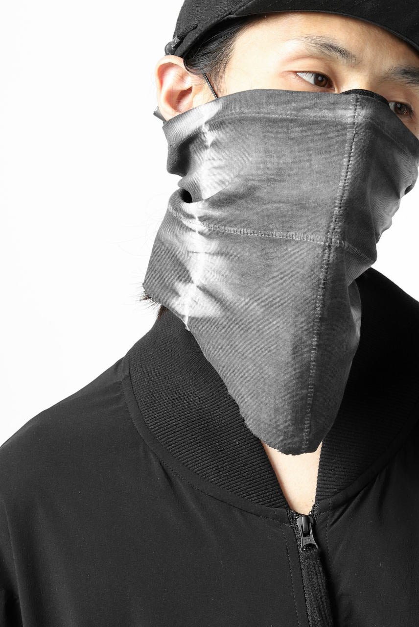 thomkrom DYEING JERSEY COVERED MASK / BANDANA (COLD DYE BLACK) - Image 8