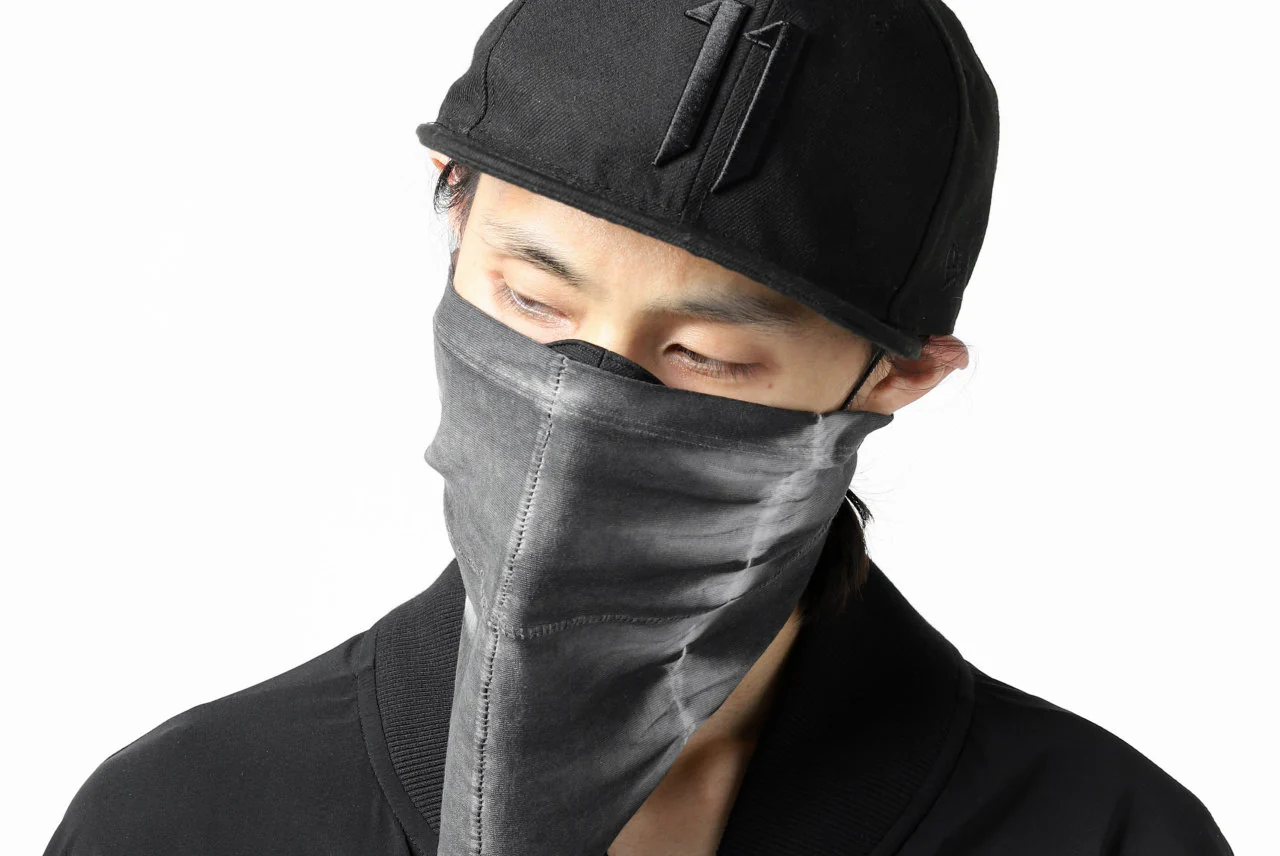 thomkrom DYEING JERSEY COVERED MASK / BANDANA (COLD DYE BLACK) - Image 9