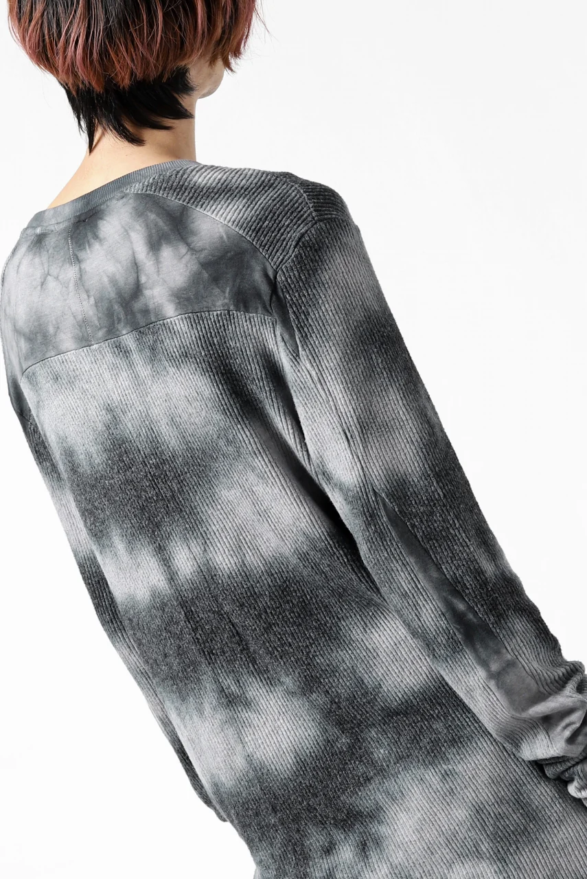 thomkrom DYEING LONG SLEEVE TOPS / STRETCH MIXED UP RIB (MARBLE T109) - Image 15