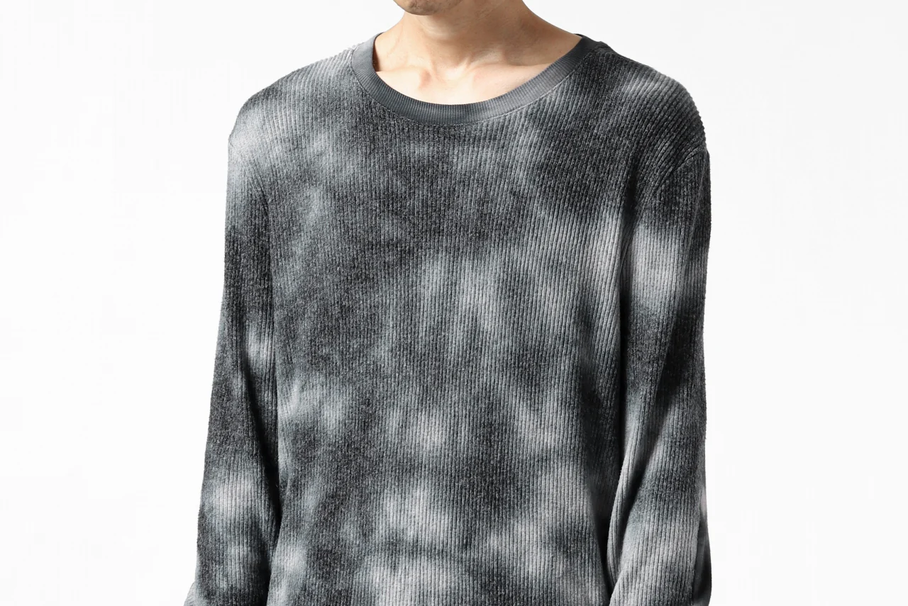 thomkrom DYEING LONG SLEEVE TOPS / STRETCH MIXED UP RIB (MARBLE T109) - Image 18