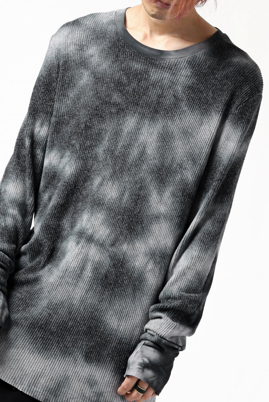 thomkrom DYEING LONG SLEEVE TOPS / STRETCH MIXED UP RIB (MARBLE T109) - Image 9