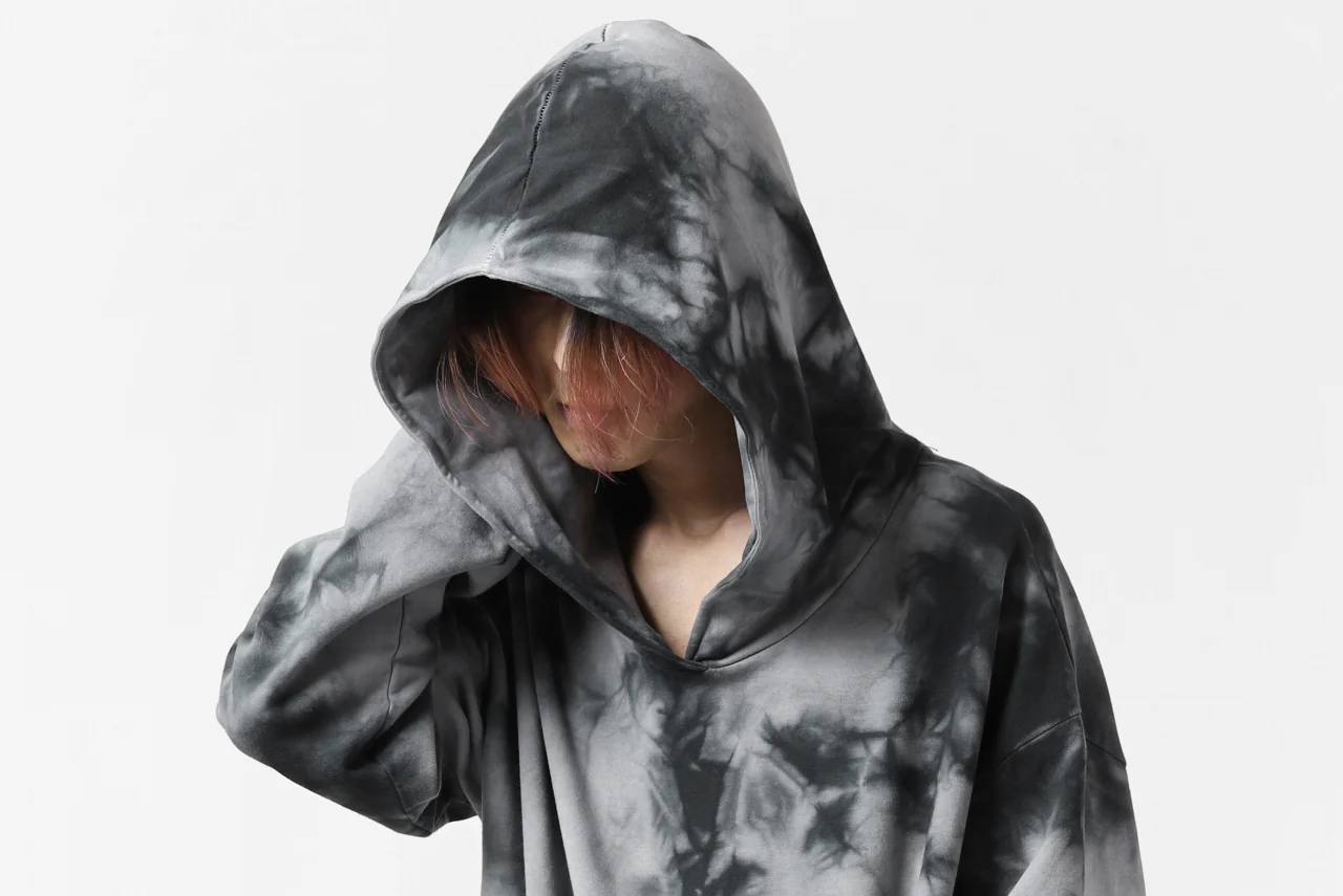 thomkrom DYEING SWEATSHIRT HOODIE / FRENCH TERRY ORGANIC (MARBLE T109) - Image 32
