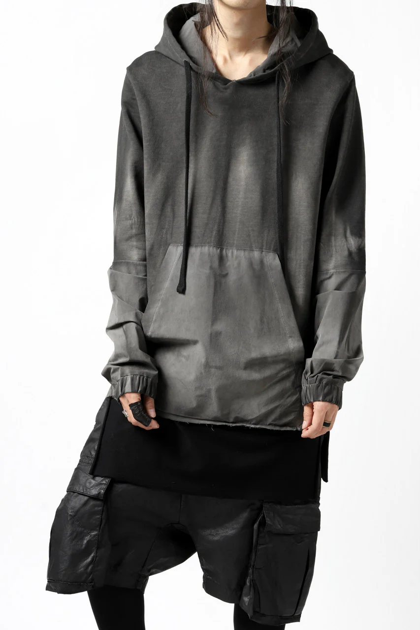 thomkrom DYEING SWITCH PULLOVER HOODIE (COLD DYE BLACK) - Image 3