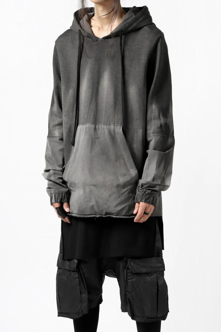 thomkrom DYEING SWITCH PULLOVER HOODIE (COLD DYE BLACK) - Image 4