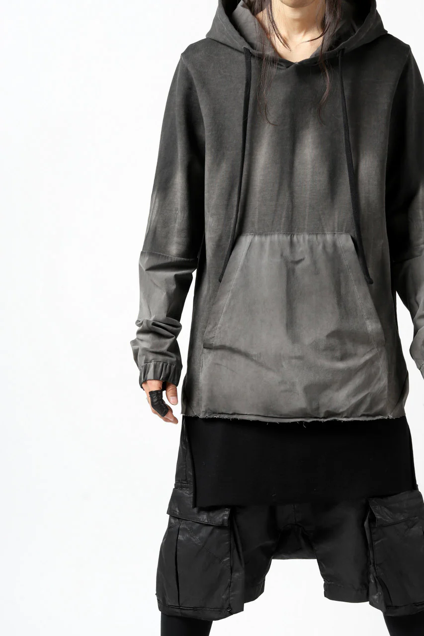 thomkrom DYEING SWITCH PULLOVER HOODIE (COLD DYE BLACK) - Image 7