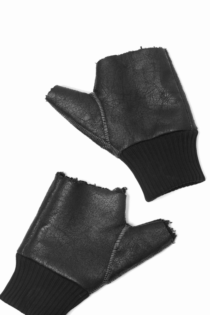 thomkrom FINGER OUT GLOVES / BOA FLEECY JERSEY (BLACK) - Image 10